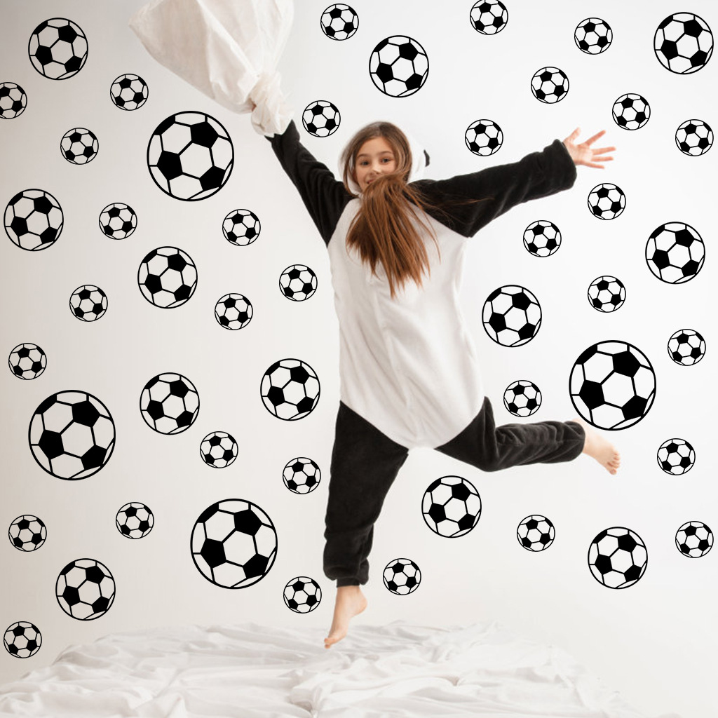Baby Nursery Vinyl - 43Pcs Football Wall Stickers For Children's