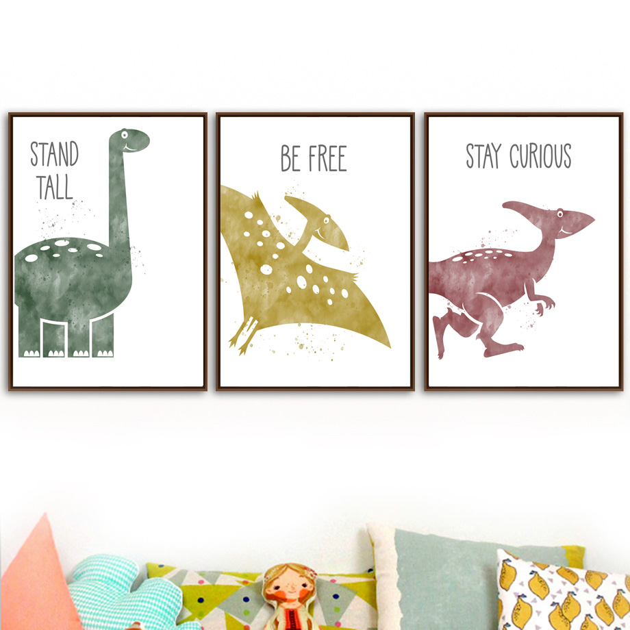 Baby Nursery Mirror - Cute Dinosaur Cartoon Animal Quote Nursery
