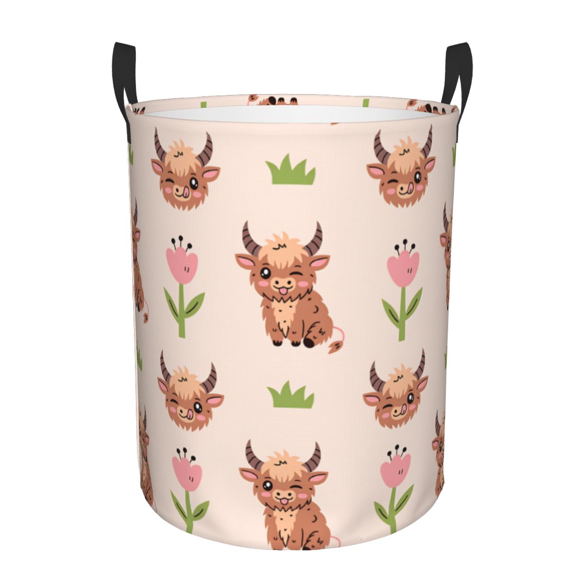 Cute Baby Highland Cows Laundr - Baby Nursery Laundry Basket 评论和价格