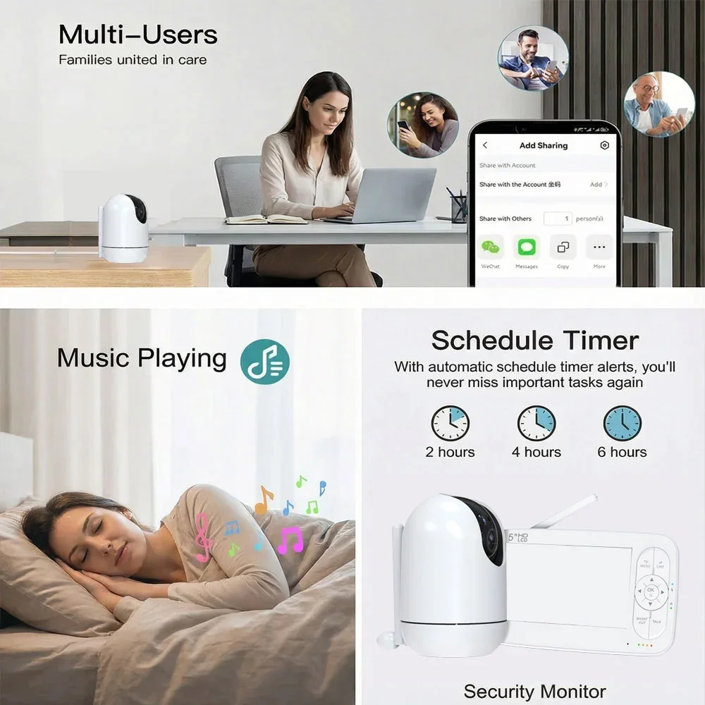 5 Inch HD Video Baby Monitor w - Baby Nursery Videos 评论和价格