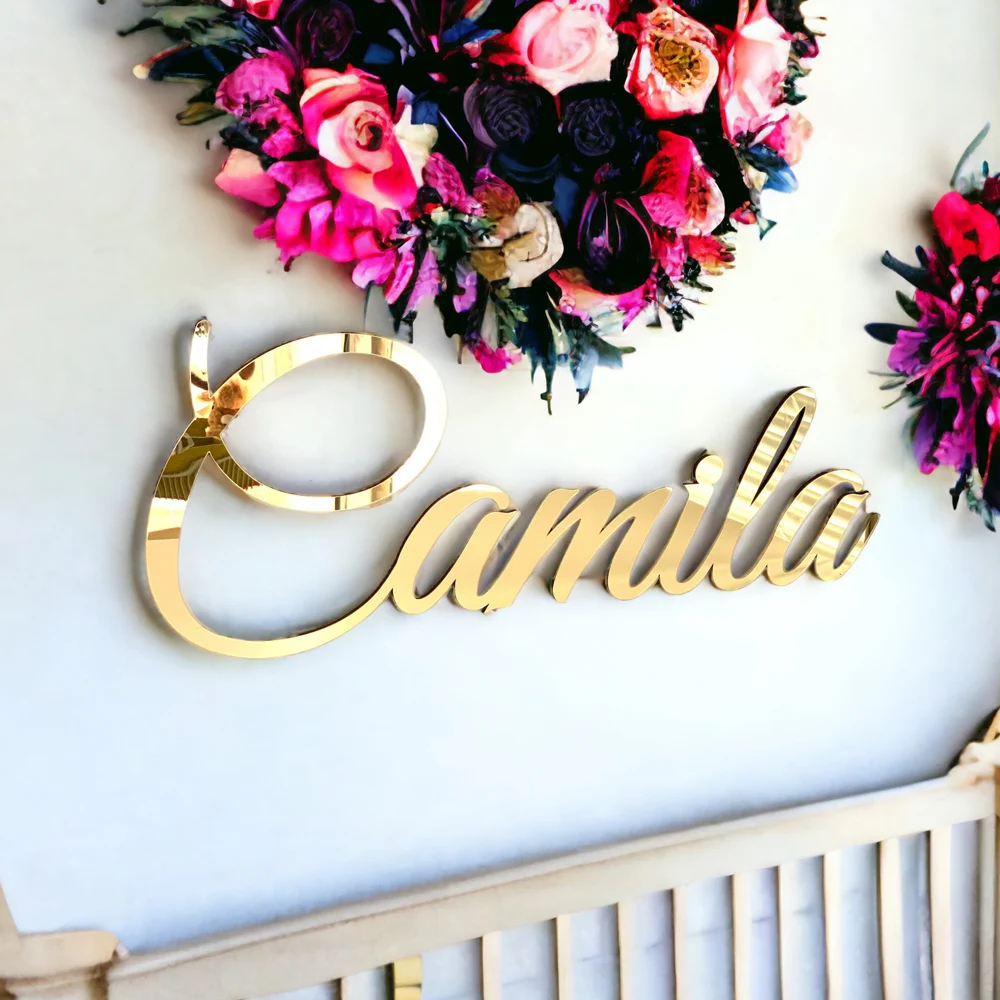 Custom Baby Name Sign Decor Pe - Baby Nursery Mirror 评论和价格