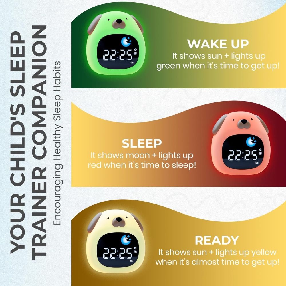 New Bright Alarm Clock Dog Des - Sound Sleep Trainer Clock 评论和价格