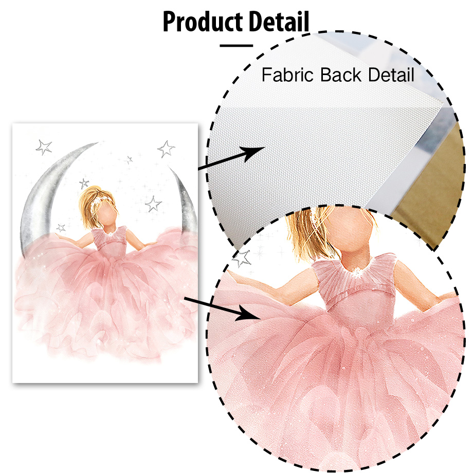 Pink Angel Girl Sun Moon Cloud - Animals Baby Nursery 评论和价格