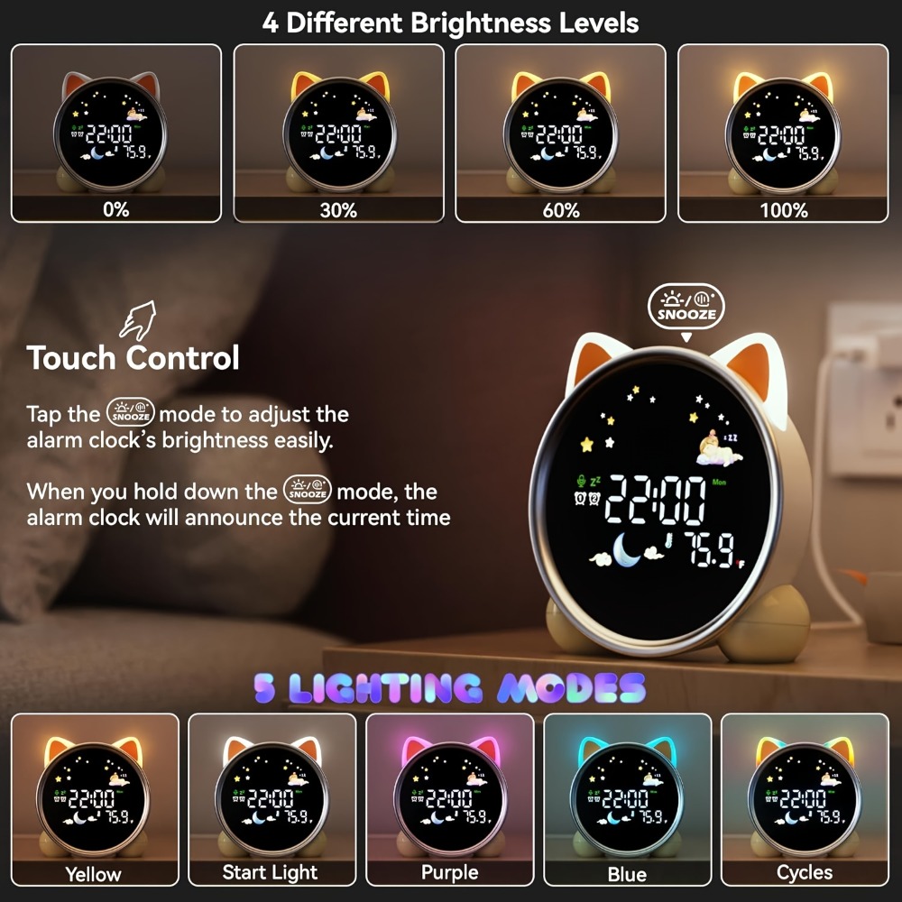 Kids Alarm Clock Ready to Rise - Sound Sleep Trainer Clock 评论和价格