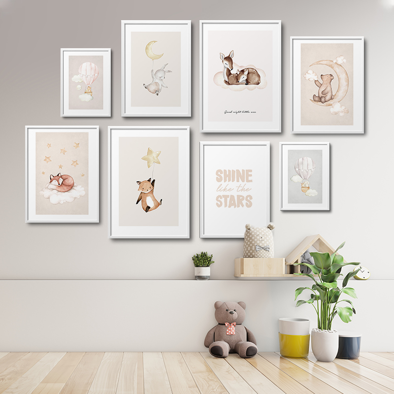 Bear Fox Bunny Hot Air Balloon - Baby Nursery Hot Air Balloon 评论和价格