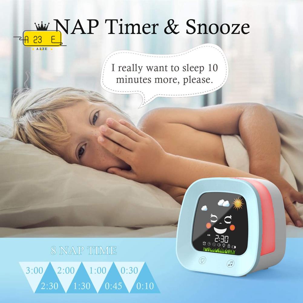 A23E-1 Set Alarm Clock For Kid - Sound Sleep Trainer Clock 评论和价格