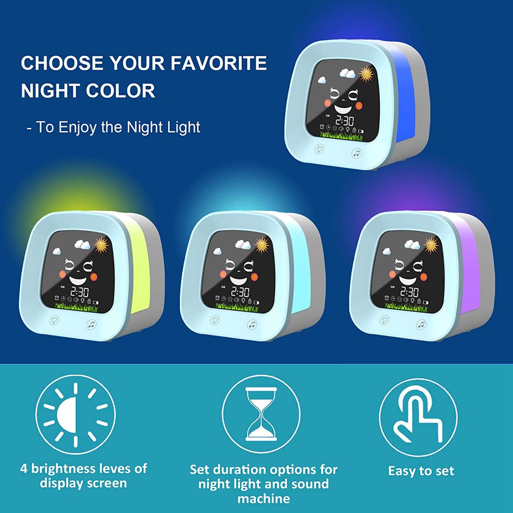 A23E-1 Set Alarm Clock For Kid - Sound Sleep Trainer Clock 评论和价格