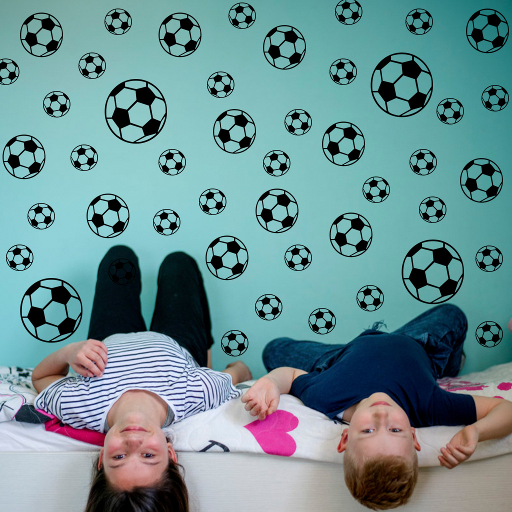 43Pcs Football Wall Stickers F - Baby Nursery Vinyl 评论和价格