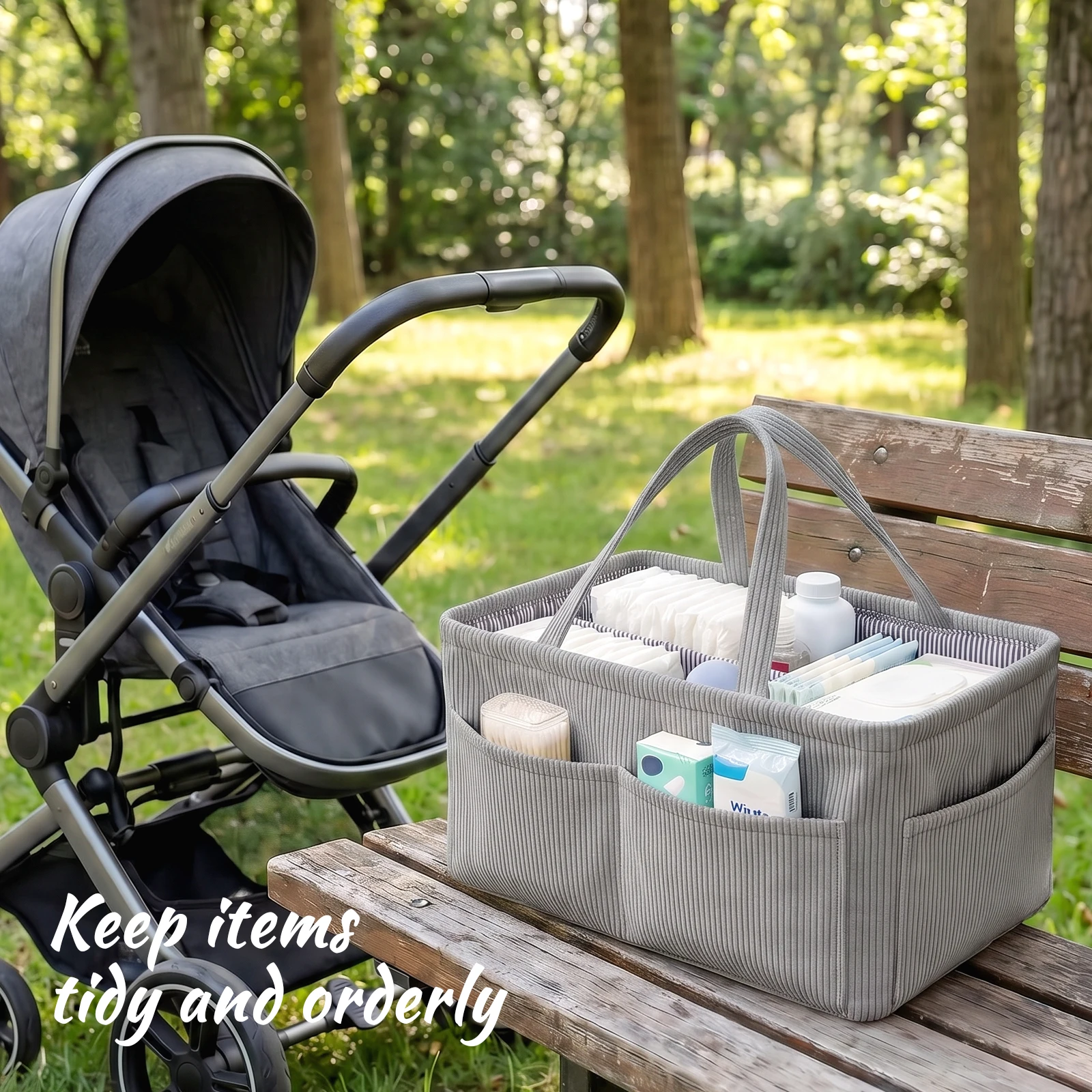 Baby Nappy Caddy Organizer Fol - Baby Nursery Storage 评论和价格