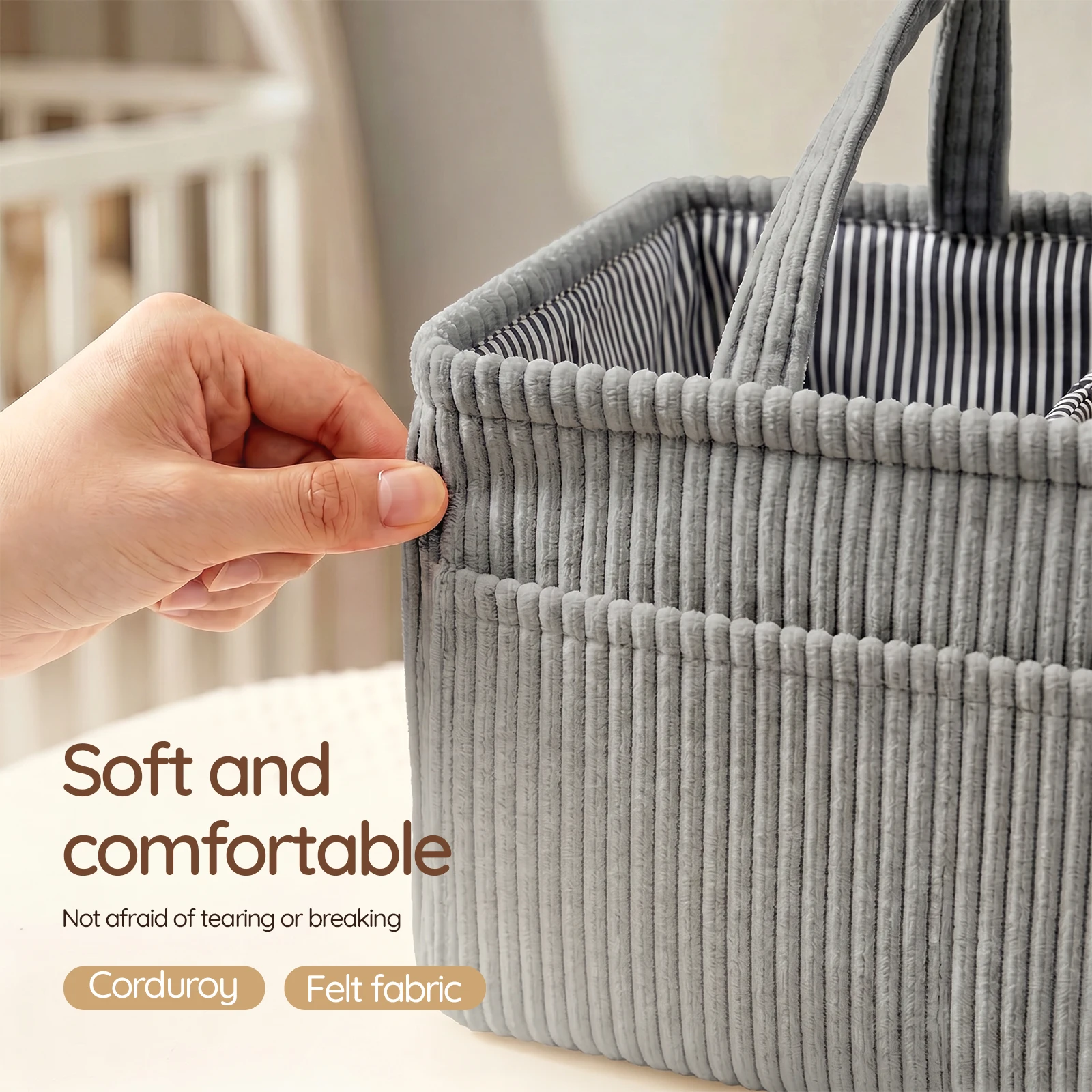 Baby Nappy Caddy Organizer Fol - Baby Nursery Storage 评论和价格