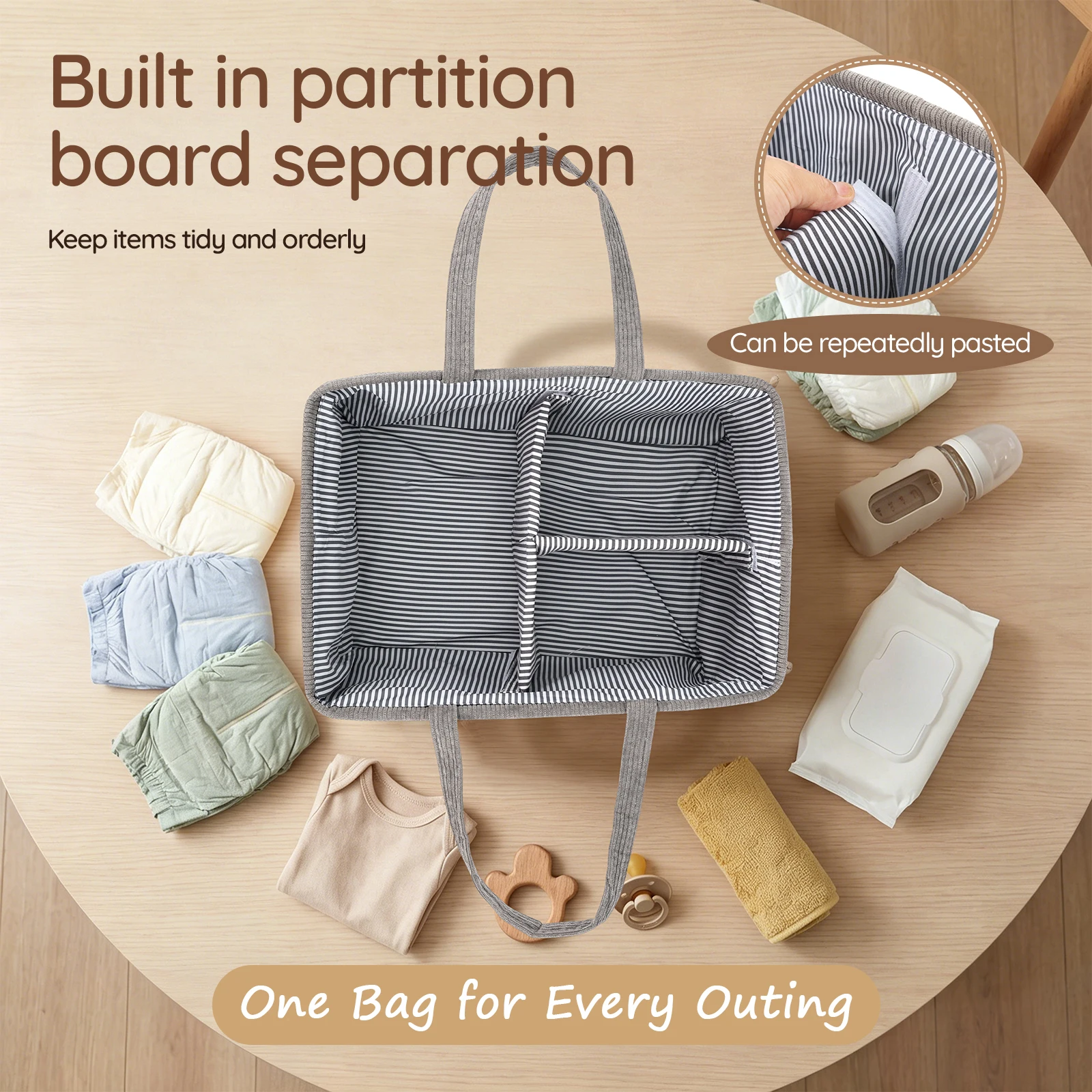 Baby Nappy Caddy Organizer Fol - Baby Nursery Storage 评论和价格