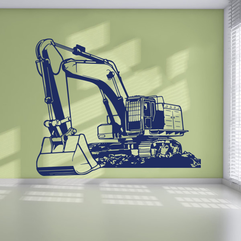 Large Heavy Equipmen Excavator - Baby Nursery Vinyl 评论和价格
