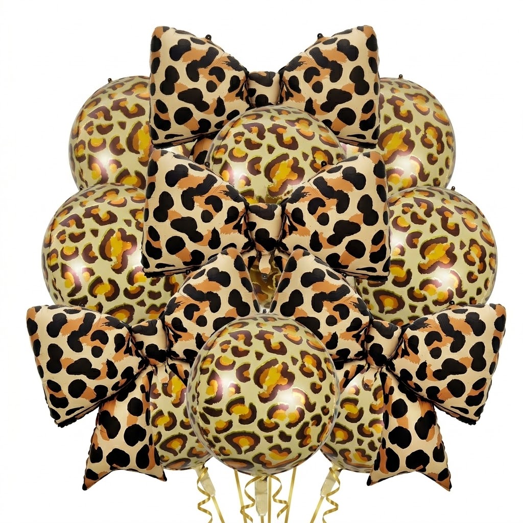 Giant Leopard Print Bowknot Ma - Baby Nursery Jungle Theme 评论和价格