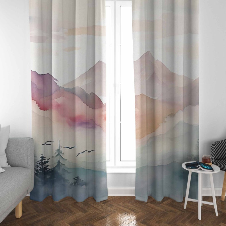 Mountain Forest Nursery Curtai - Blackout Curtain Nursery 评论和价格