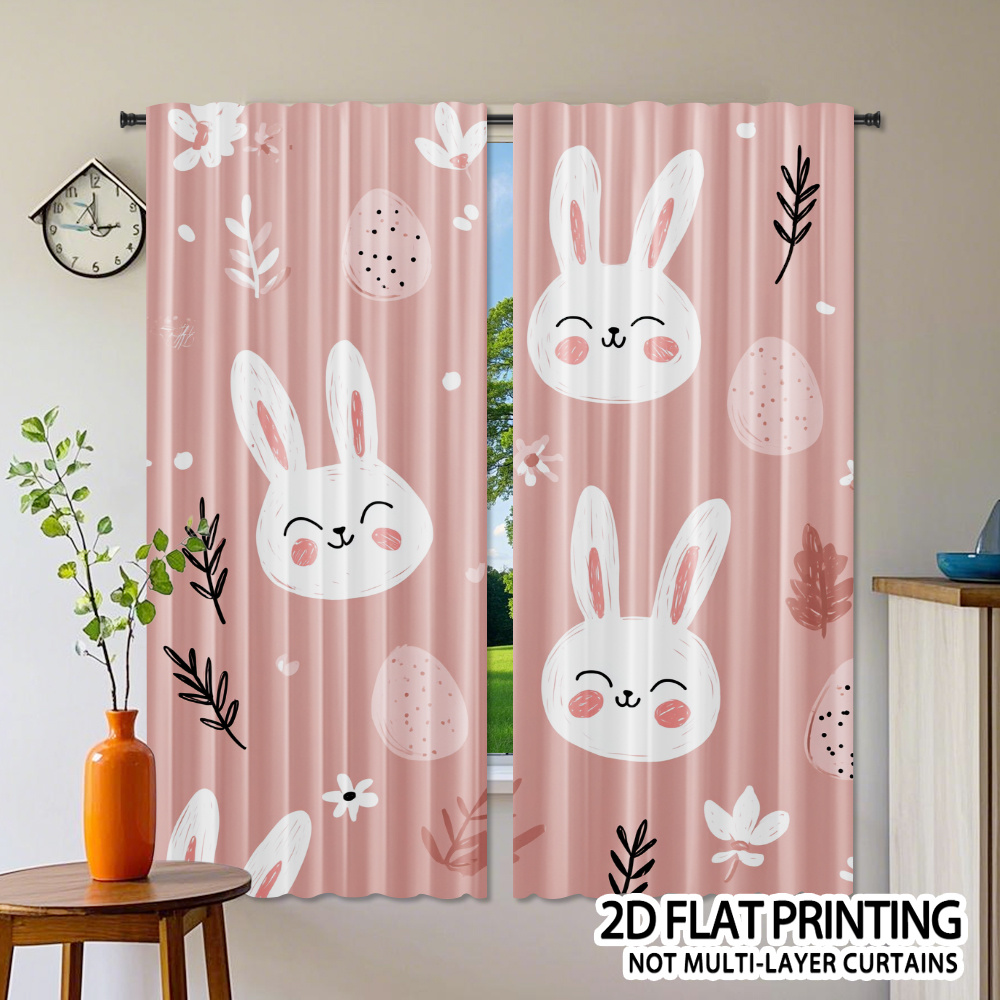 Cute Bunny Rabbit Curtains, Pi - Blackout Curtain Nursery 评论和价格