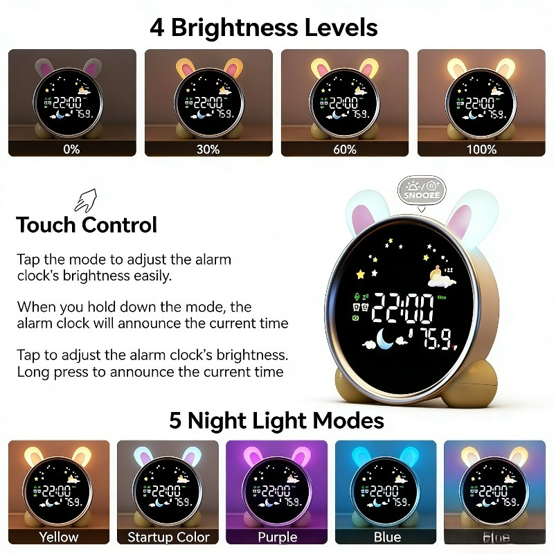Kids Alarm Clock Ready to Rise - Sound Sleep Trainer Clock 评论和价格