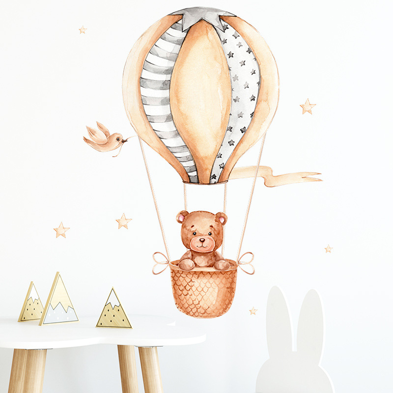 Little Bear Hot Air Balloon Wa - Baby Nursery Hot Air Balloon 评论和价格