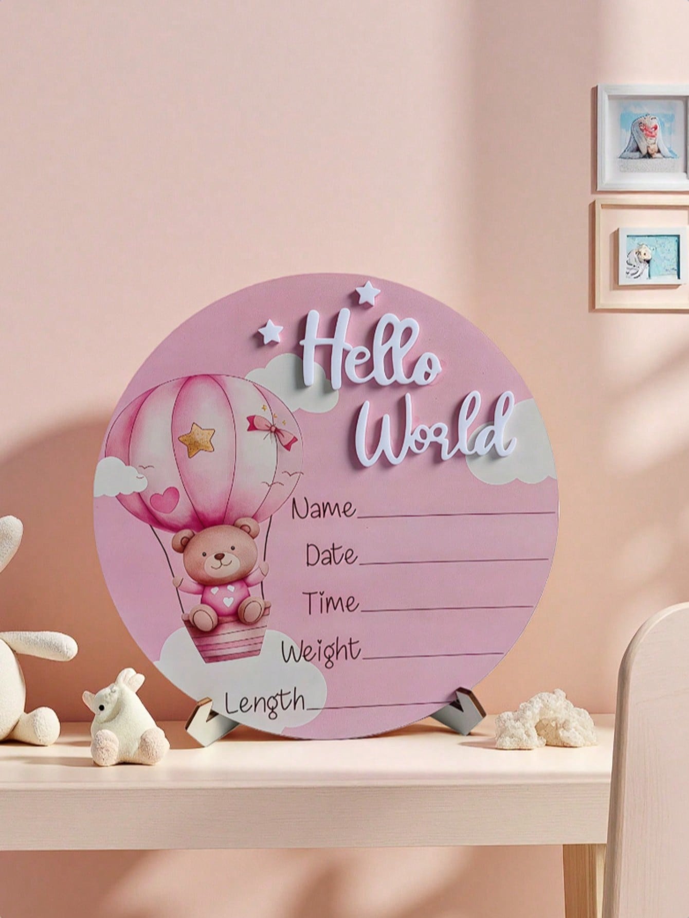 Baby Bear Hot Air Balloon Memo - Baby Nursery Hot Air Balloon 评论和价格
