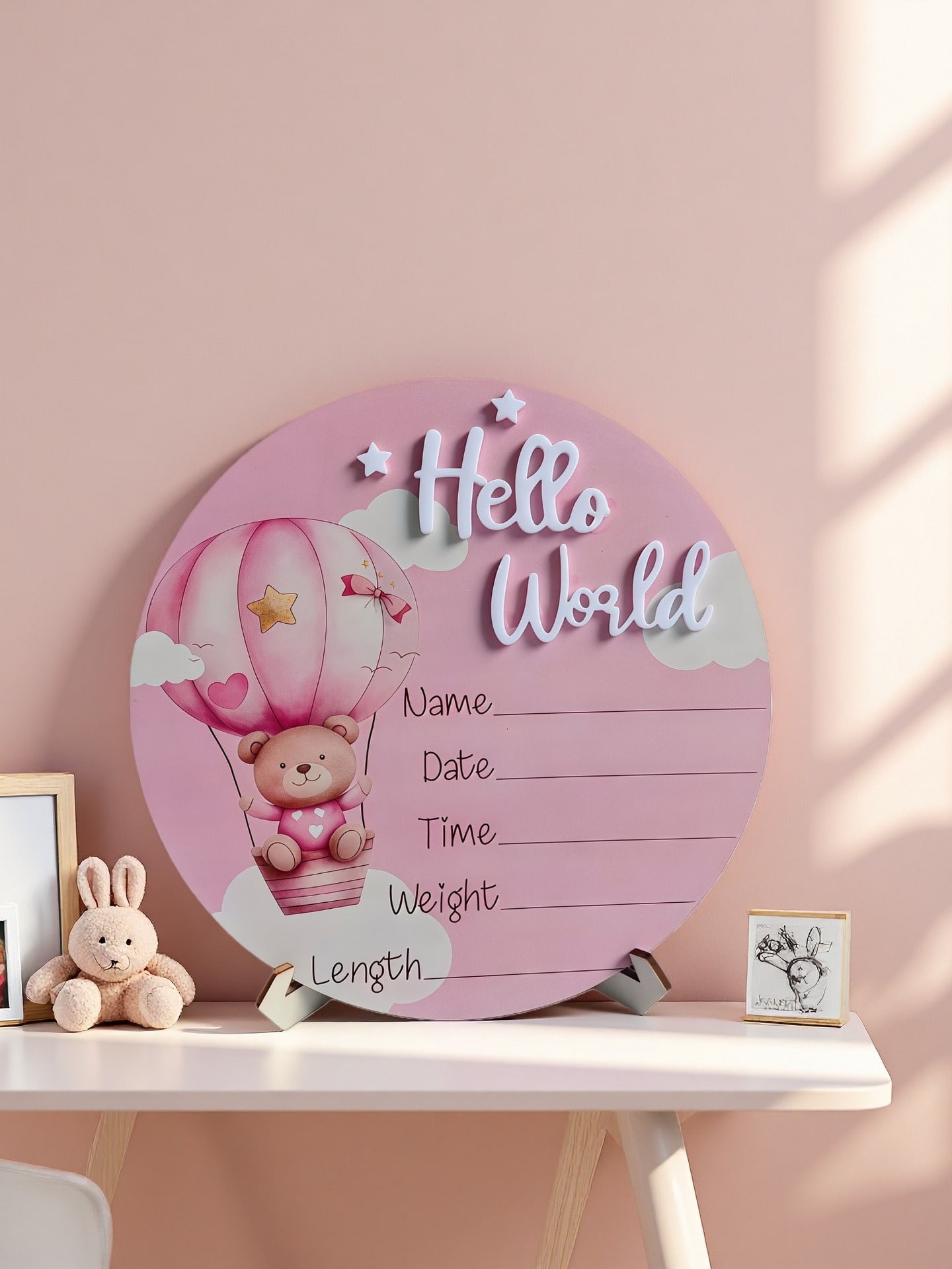 Baby Bear Hot Air Balloon Memo - Baby Nursery Hot Air Balloon 评论和价格