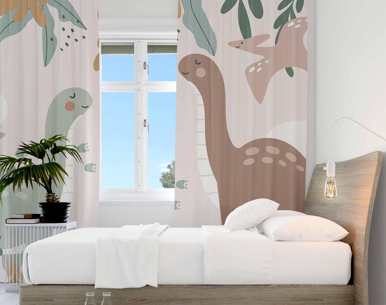Dinosaur Nursery Curtains Dino - Blackout Curtain Nursery 评论和价格
