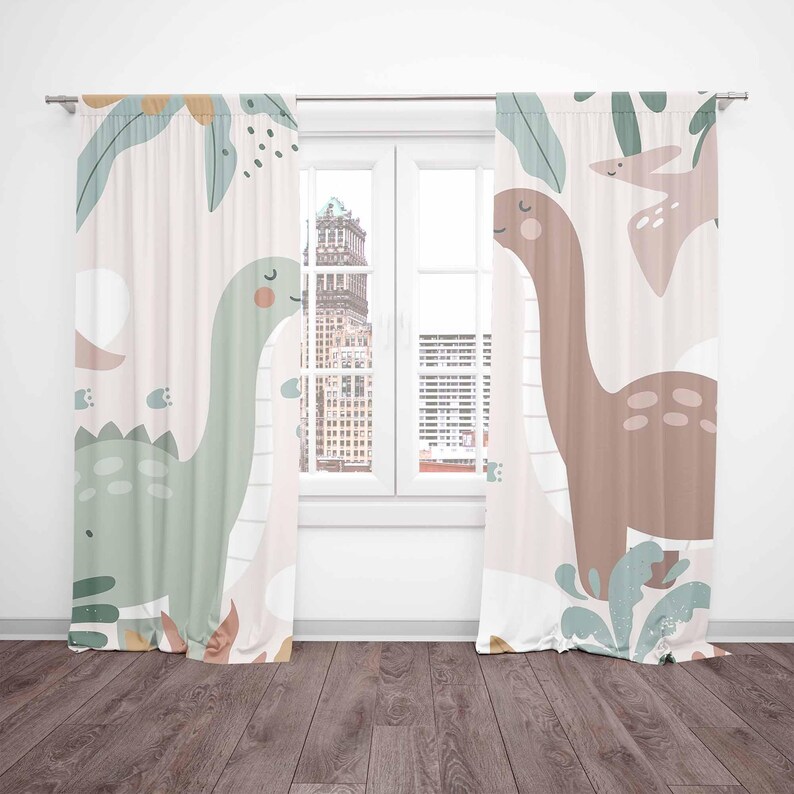 Dinosaur Nursery Curtains Dino - Blackout Curtain Nursery 评论和价格