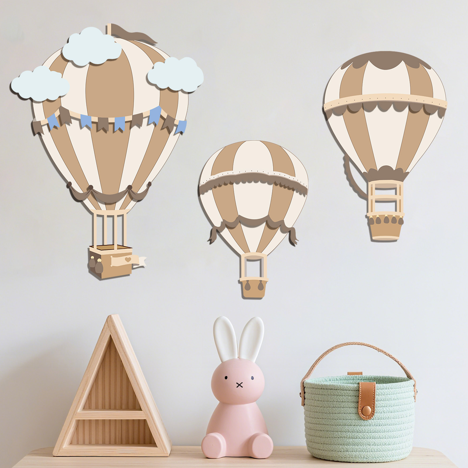 Neutral Hot Air Balloon Wooden - Baby Nursery Hot Air Balloon 评论和价格