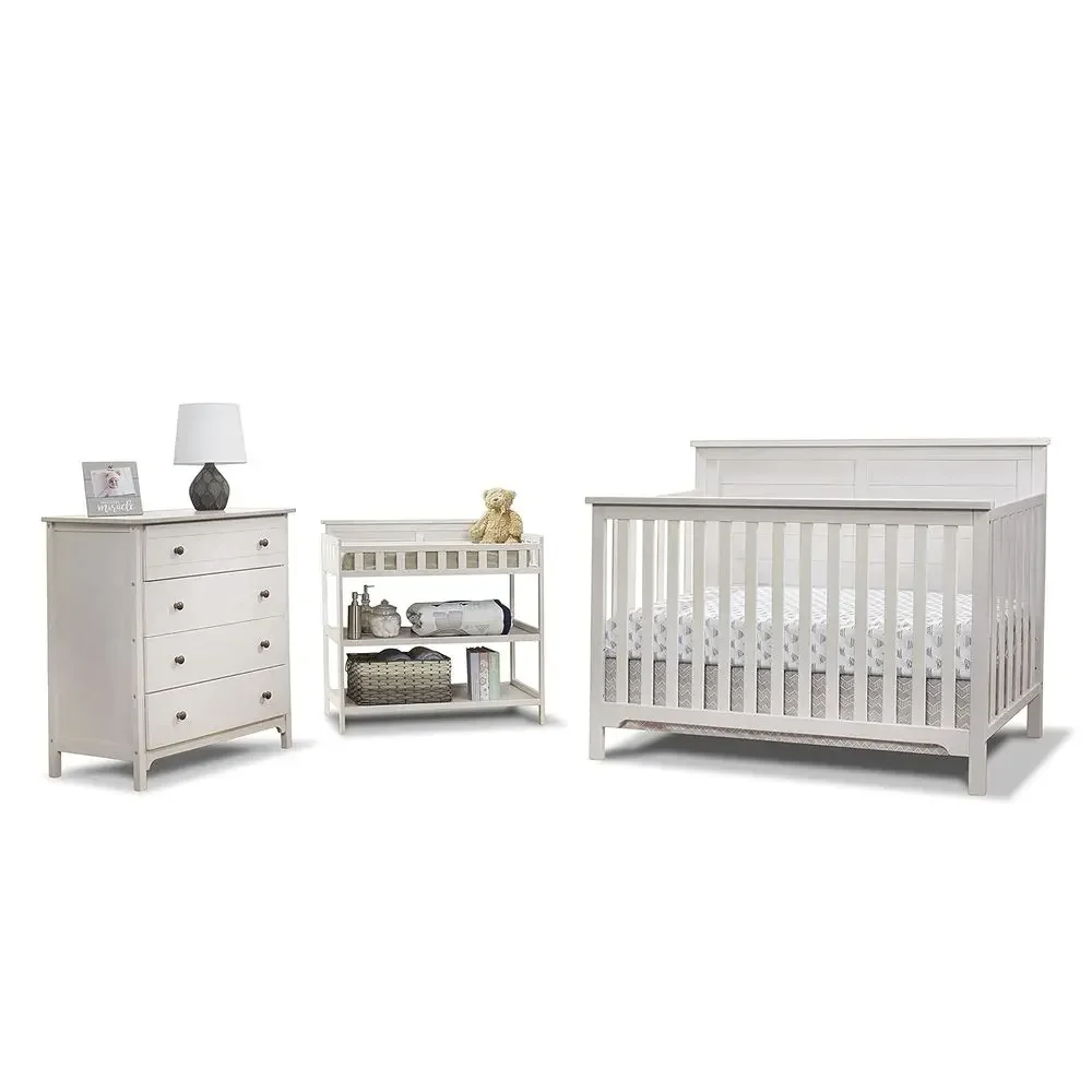 urniture armhouse 3-Piece Nurs - Convertible Crib Set 评论和价格