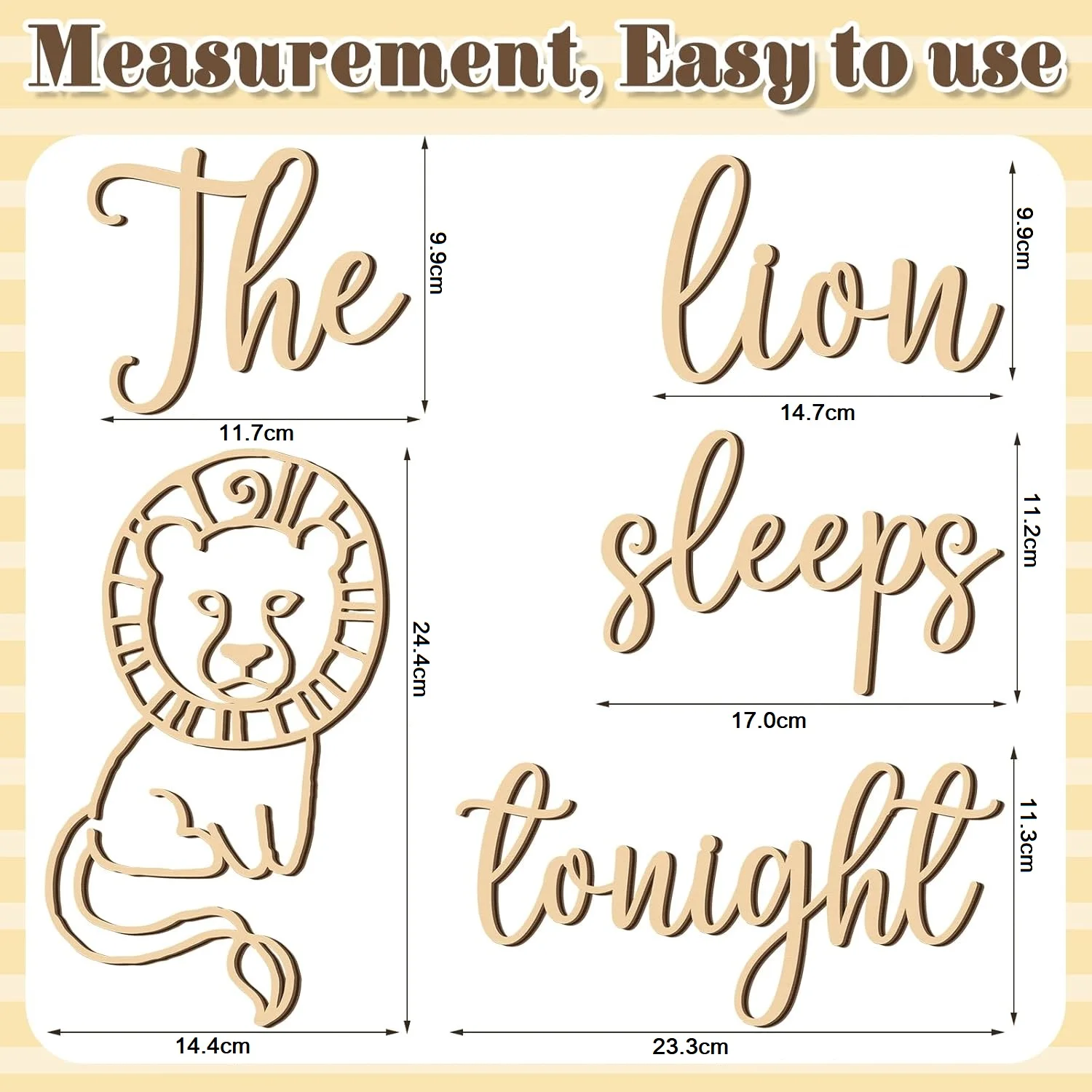 The Lion Sleeps Tonight Wooden - Baby Nursery Jungle Theme 评论和价格