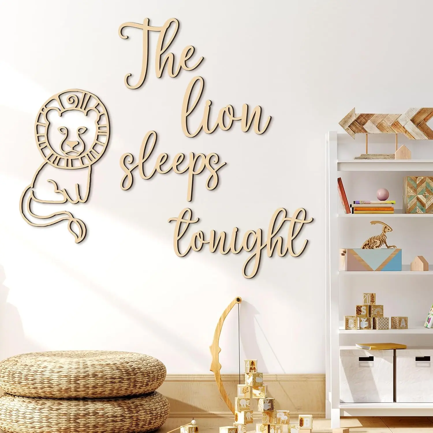 The Lion Sleeps Tonight Wooden - Baby Nursery Jungle Theme 评论和价格