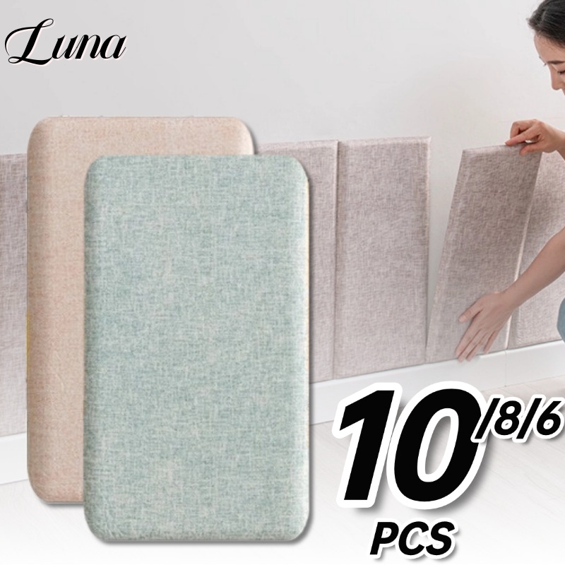 Linen Fabric 3D Wall Sticker U - Baby Nursery Vinyl 评论和价格