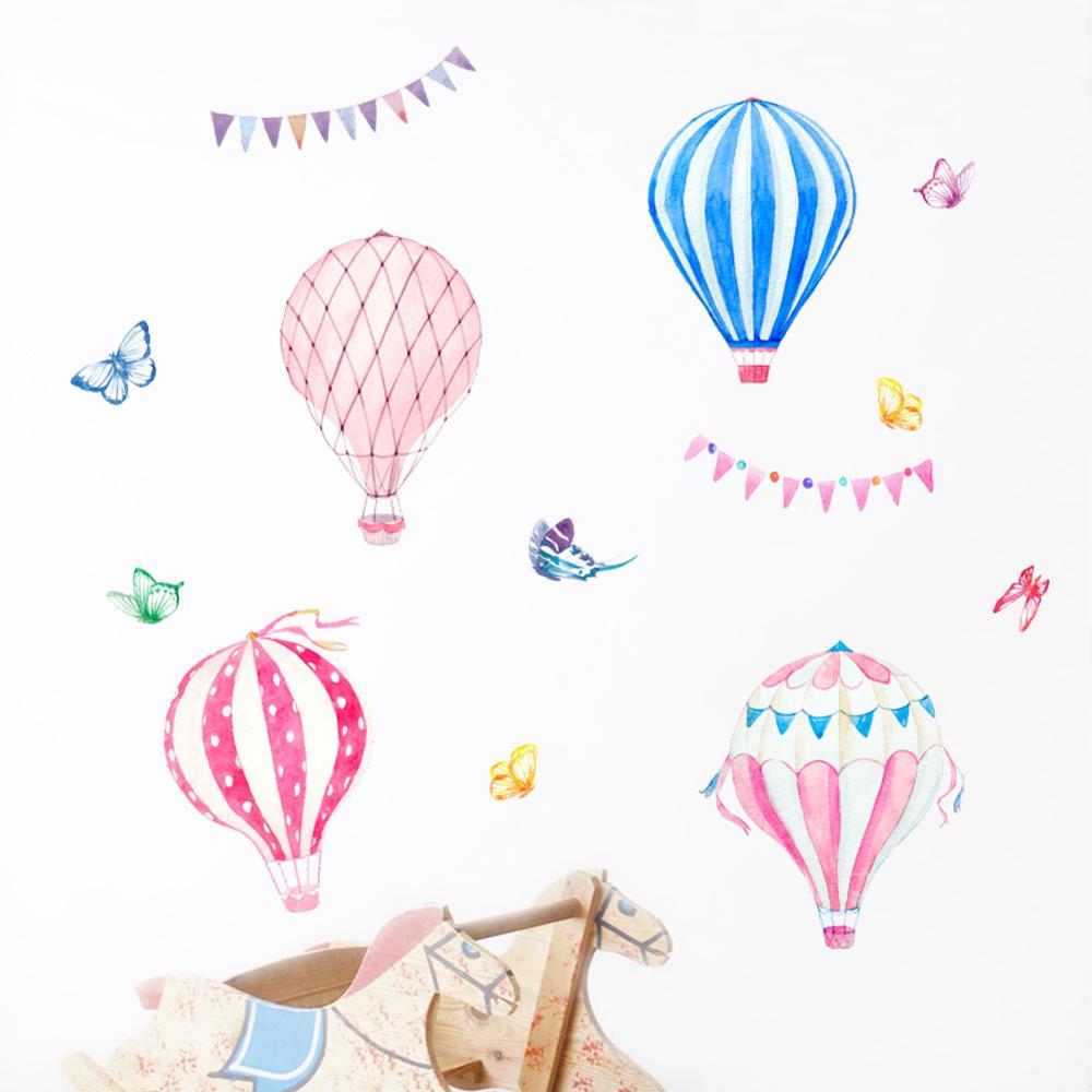 Cartoon Hot Air Balloon Wall S - Baby Nursery Hot Air Balloon 评论和价格