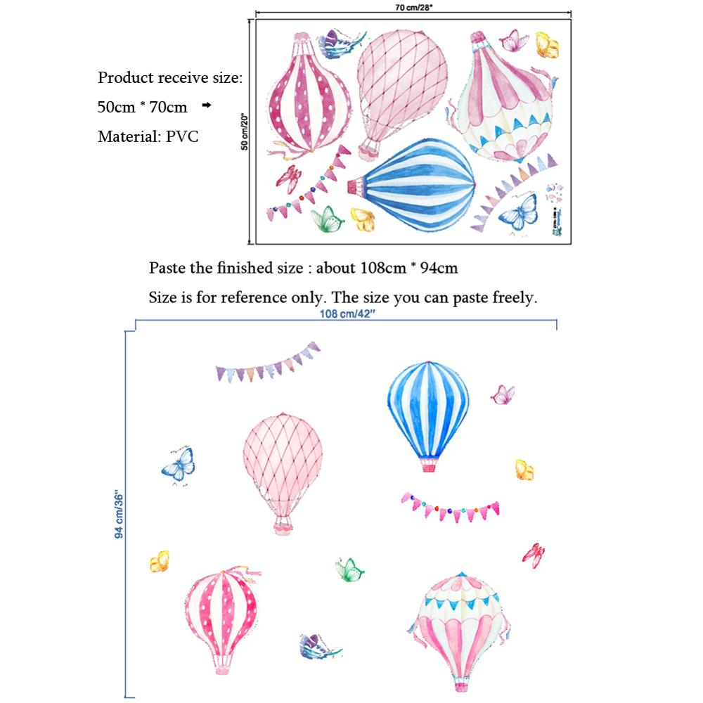 Cartoon Hot Air Balloon Wall S - Baby Nursery Hot Air Balloon 评论和价格
