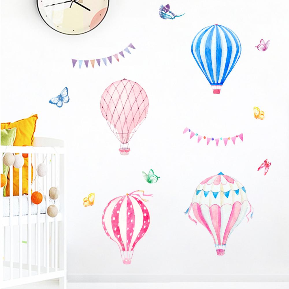 Cartoon Hot Air Balloon Wall S - Baby Nursery Hot Air Balloon 评论和价格