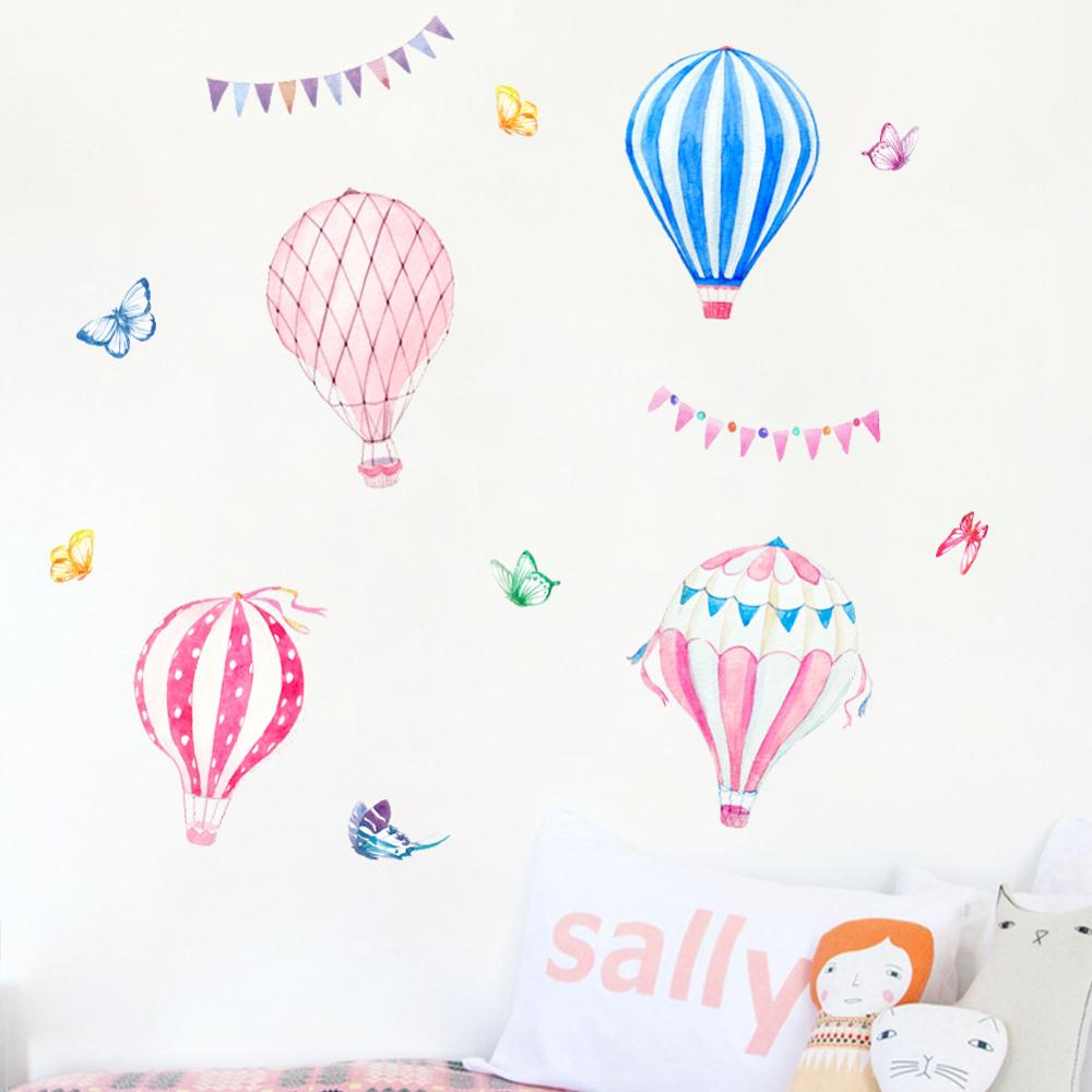 Cartoon Hot Air Balloon Wall S - Baby Nursery Hot Air Balloon 评论和价格