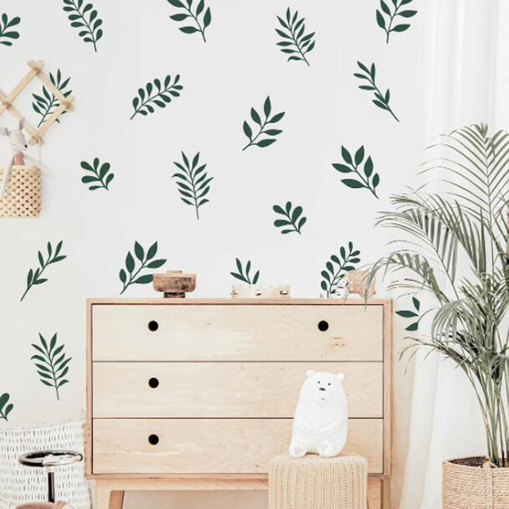 41Pcs Botanical Leaf Wall Stic - Baby Nursery Vinyl 评论和价格