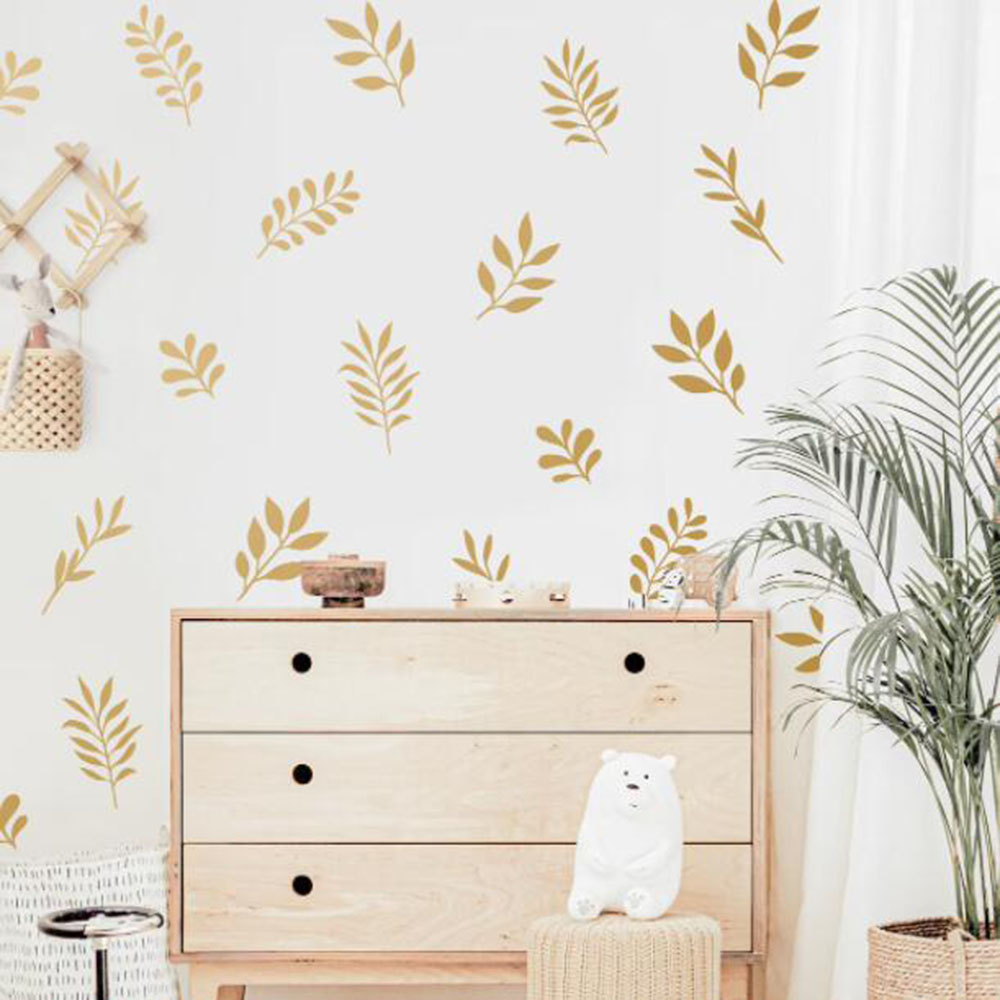 41Pcs Botanical Leaf Wall Stic - Baby Nursery Vinyl 评论和价格