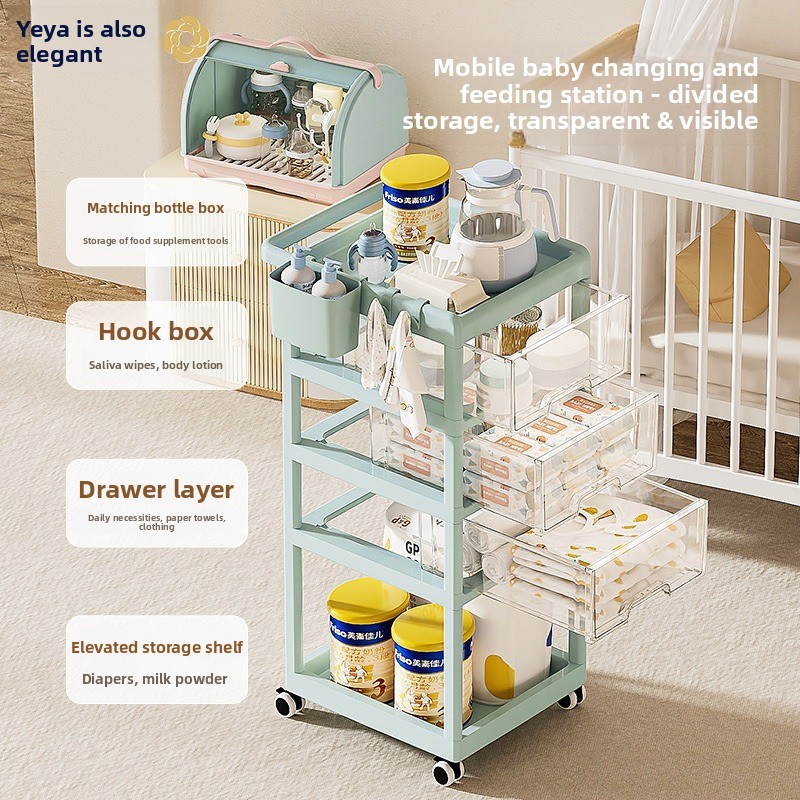 Movable Baby Storage Cart Mult - Baby Nursery Drawers 评论和价格
