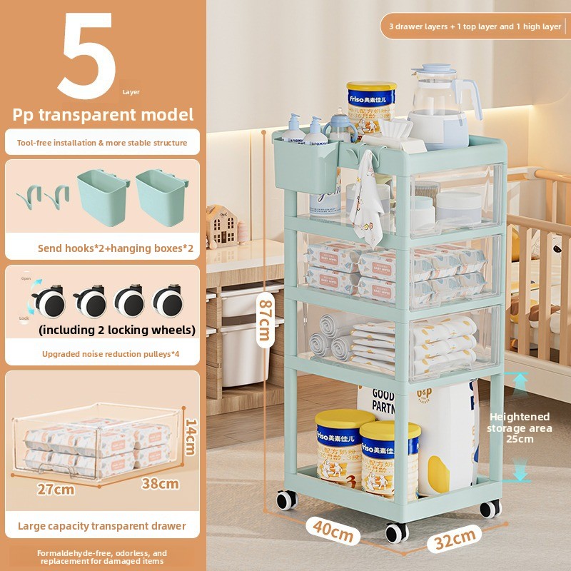 Movable Baby Storage Cart Mult - Baby Nursery Drawers 评论和价格