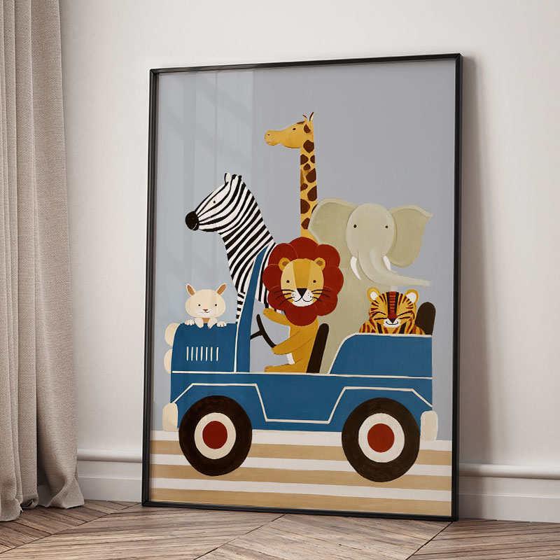 Funny Cartoon Animal Car Ballo - Animals Baby Nursery 评论和价格