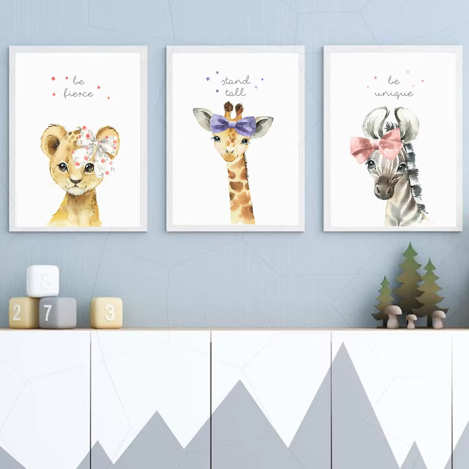 Lion Zebra Giraffe Elephant Hi - Baby Nursery Mirror 评论和价格