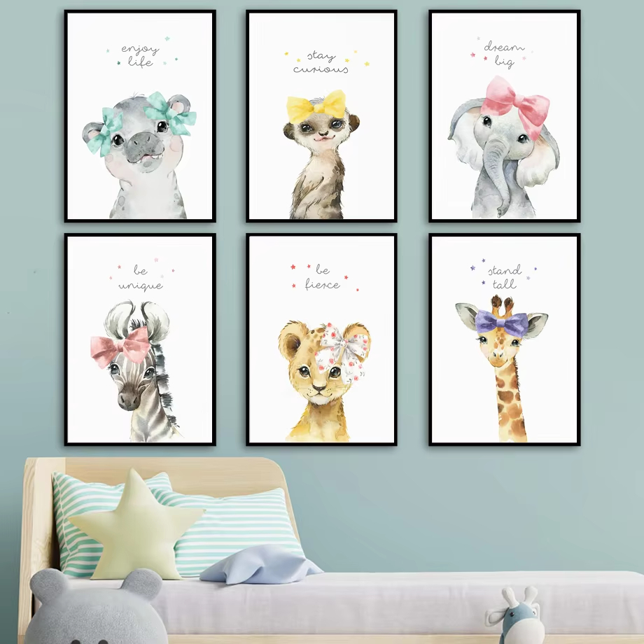 Lion Zebra Giraffe Elephant Hi - Baby Nursery Mirror 评论和价格