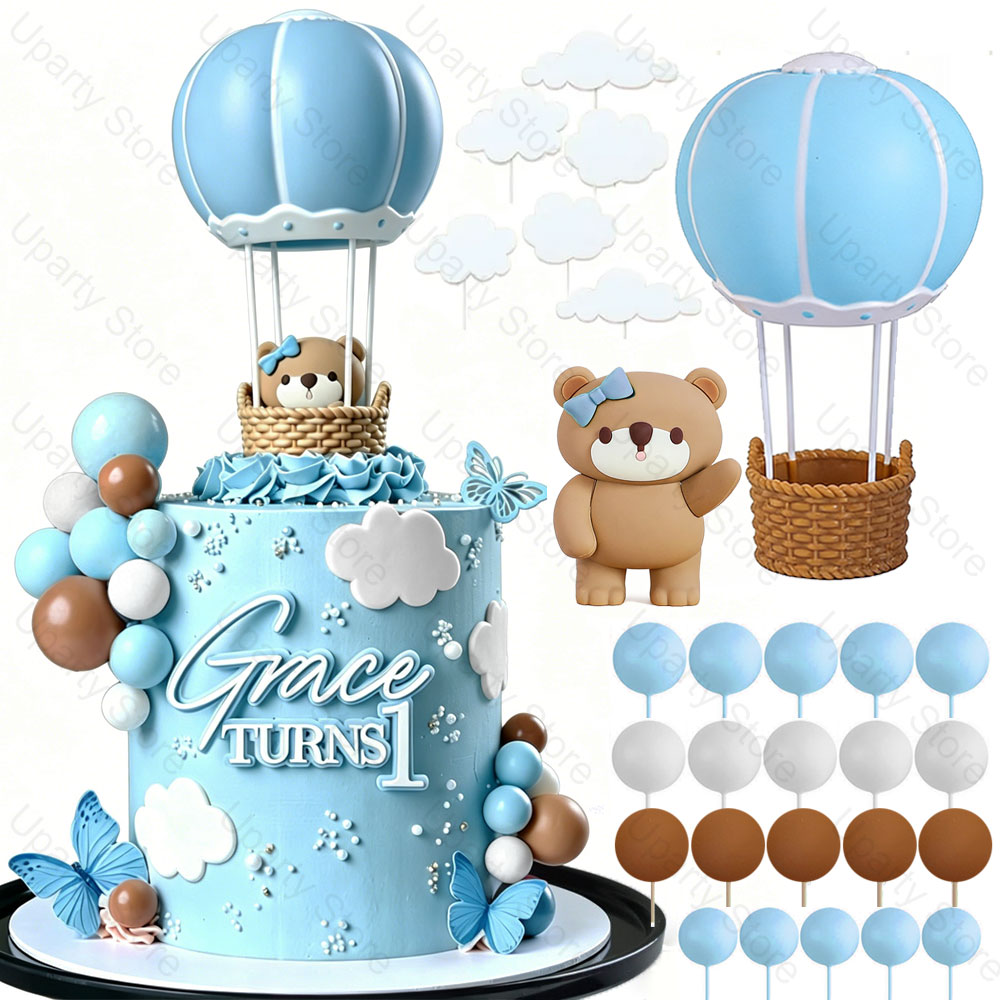 28pcs  Blue Hot Air Balloons C - Baby Nursery Hot Air Balloon 评论和价格