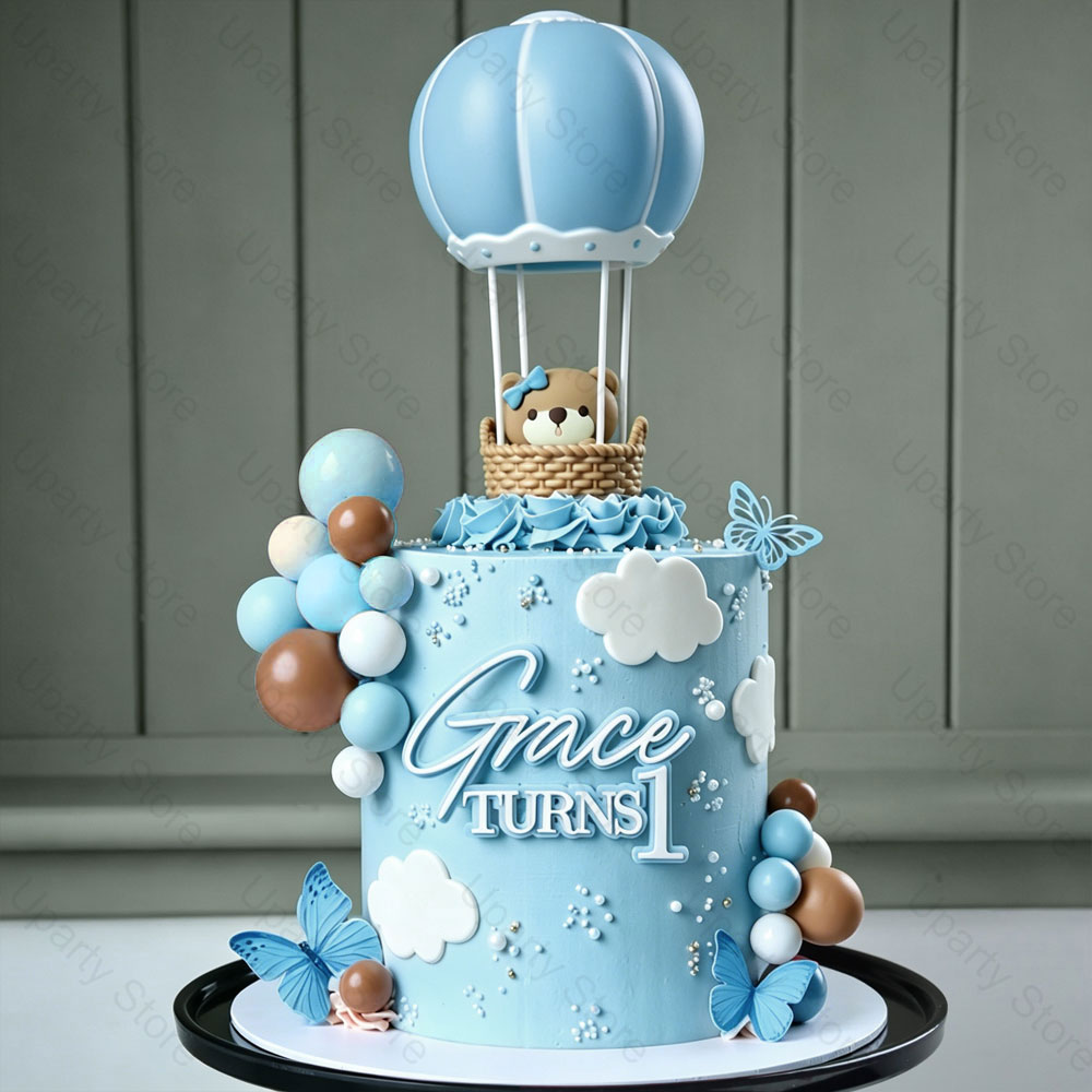28pcs  Blue Hot Air Balloons C - Baby Nursery Hot Air Balloon 评论和价格