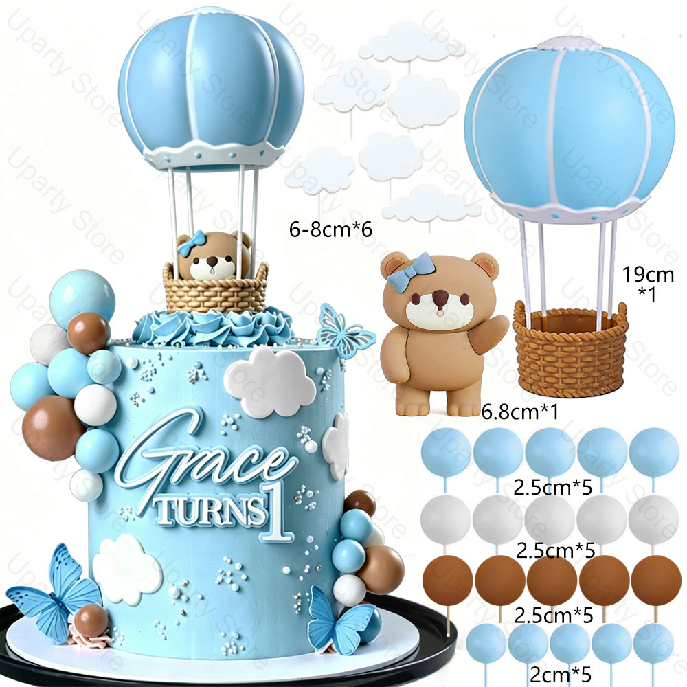28pcs  Blue Hot Air Balloons C - Baby Nursery Hot Air Balloon 评论和价格