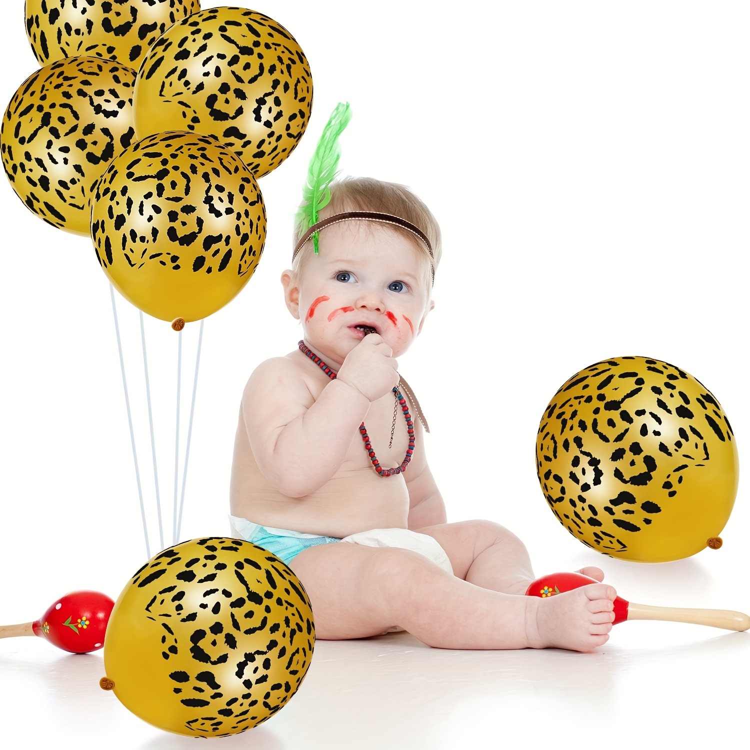Leopard Balloons Cheetah Anima - Baby Nursery Jungle Theme 评论和价格