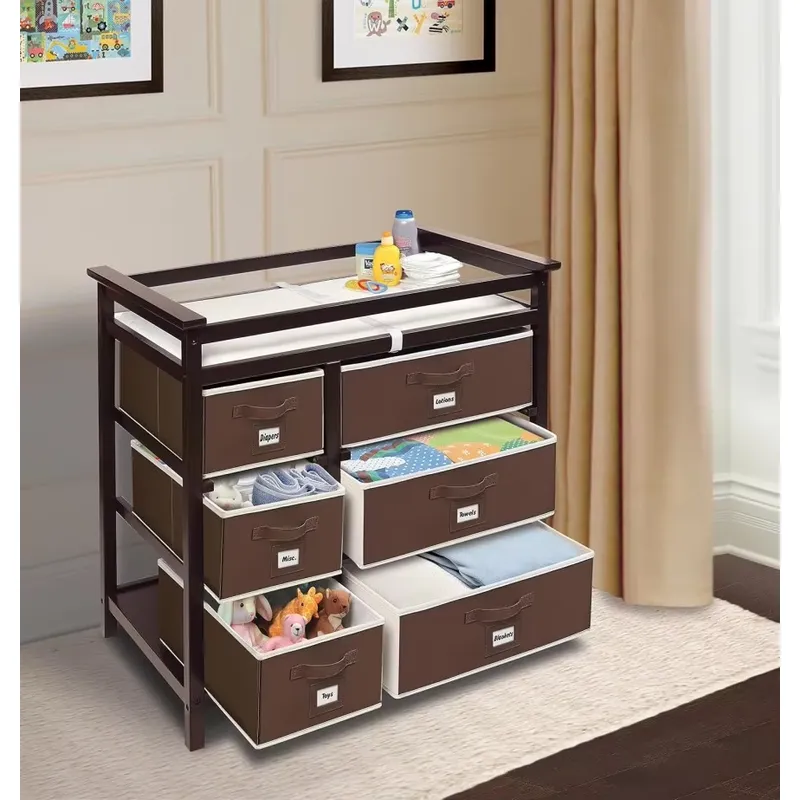 Modern Wooden Baby Dresser wit - Baby Nursery Storage 评论和价格