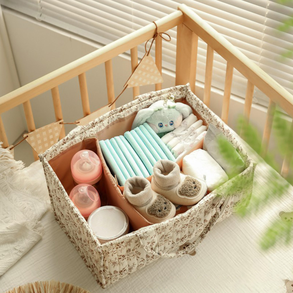 Floral Diaper Caddy Organizer  - Baby Nursery Storage 评论和价格