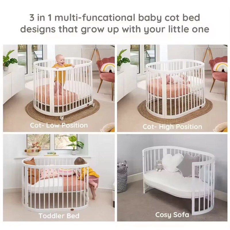 Multifunctional nursery furnit - Convertible Crib Set 评论和价格