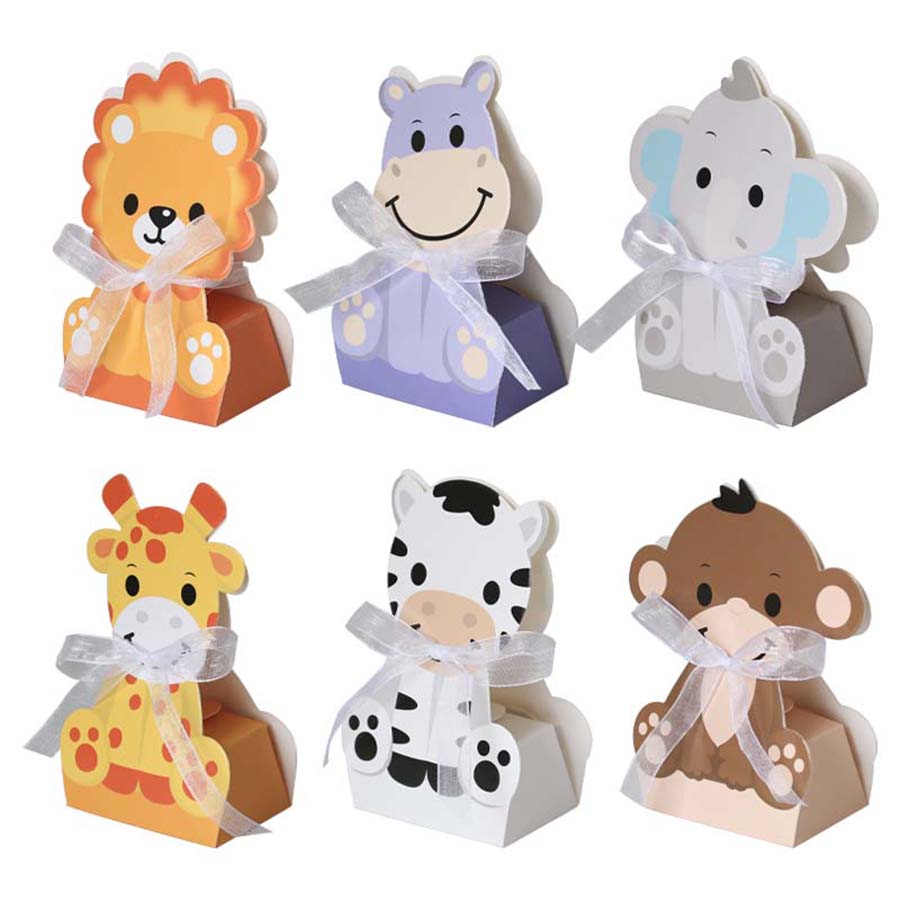 12PCS Safari Animal Favor Boxe - Baby Nursery Jungle Theme 评论和价格