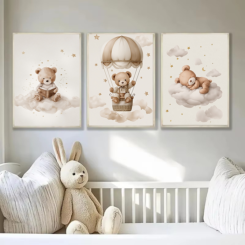 3pcs/set Bohemian Teddy Bear A - Animals Baby Nursery 评论和价格
